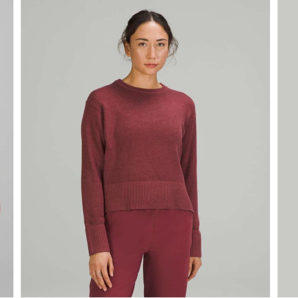 lululemon athletica Women's Crewneck Sweater in Burgundy